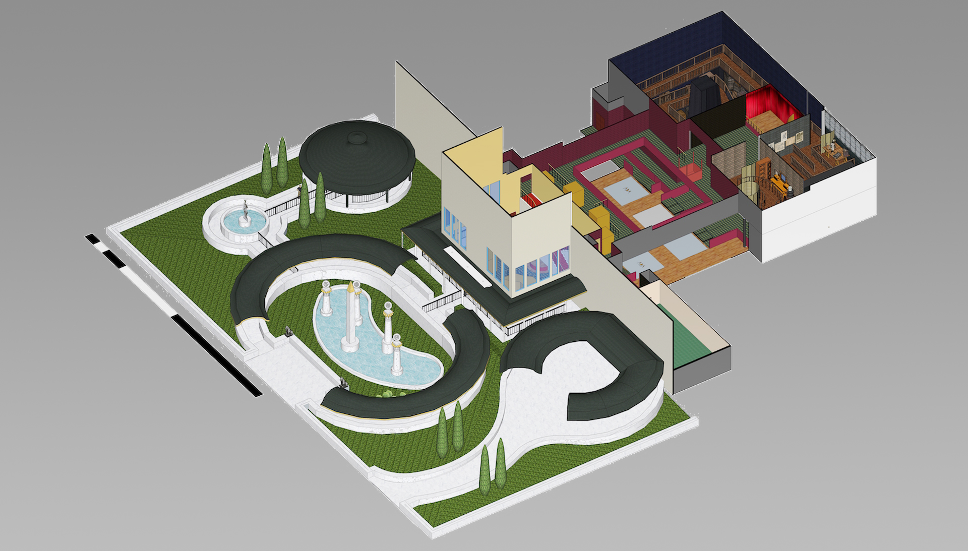 Aerial View_Queue-Line-Design-SketchUp-Model-Nathan-Evans